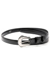 Metal Buckle Leather Belt Black - CELINE - BALAAN 2