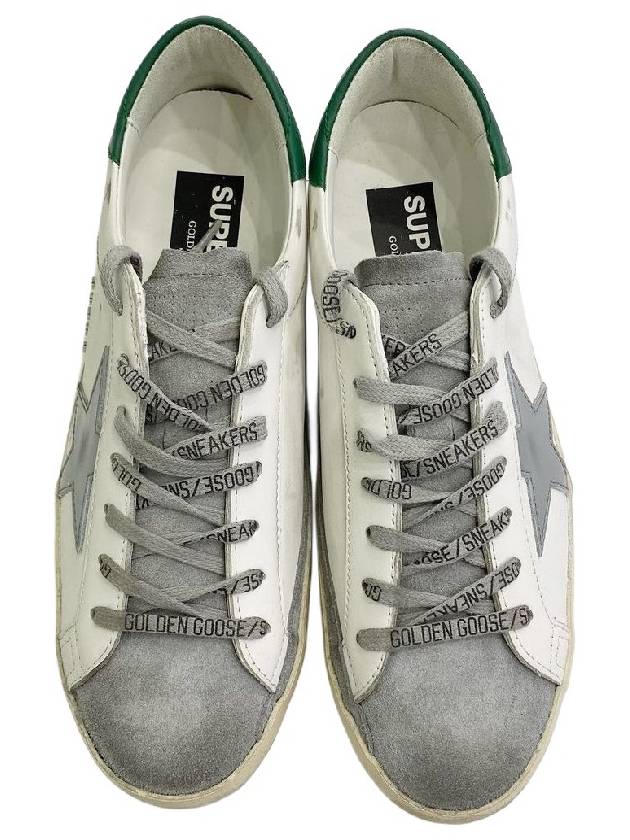 Superstar Green Heel Tab Leather Sneakers White - GOLDEN GOOSE - BALAAN 4