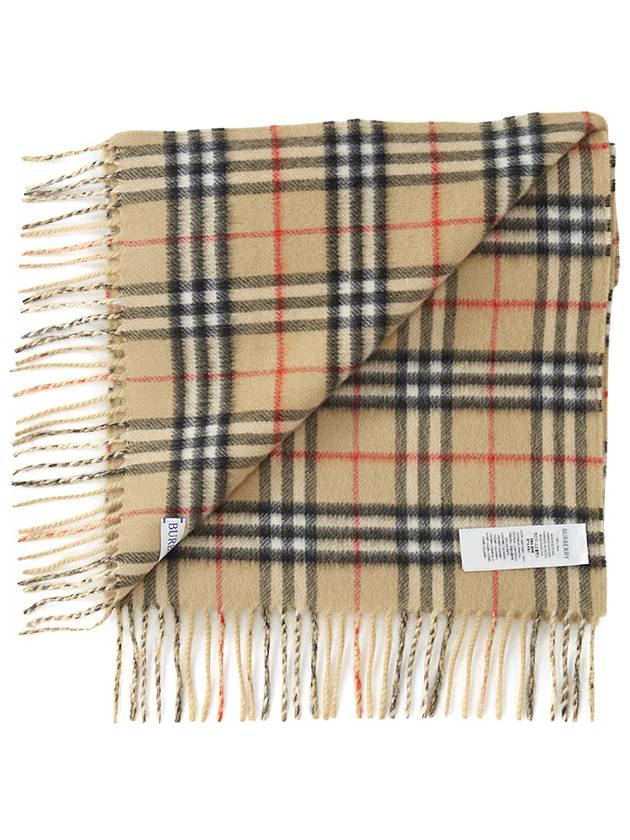 Check Cashmere Scarf Beige - BURBERRY - BALAAN 4