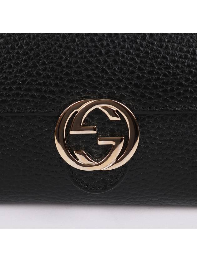 GG gold interlocking black long wallet 615524 - GUCCI - BALAAN 2