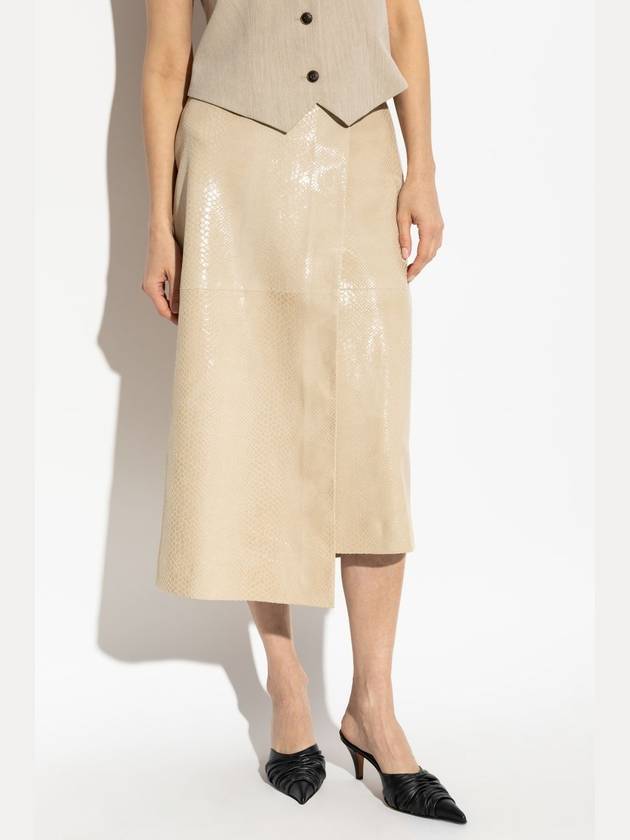 By Malene Birger Leather Skirt Hannas, Women's, Beige - BY MALENE BIRGER - BALAAN 3