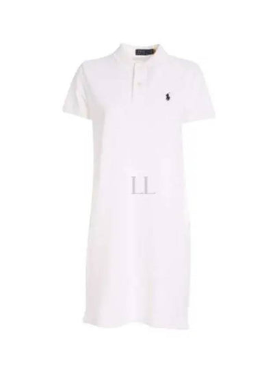 Women's Pony Logo Midi Dress White - POLO RALPH LAUREN - BALAAN 2