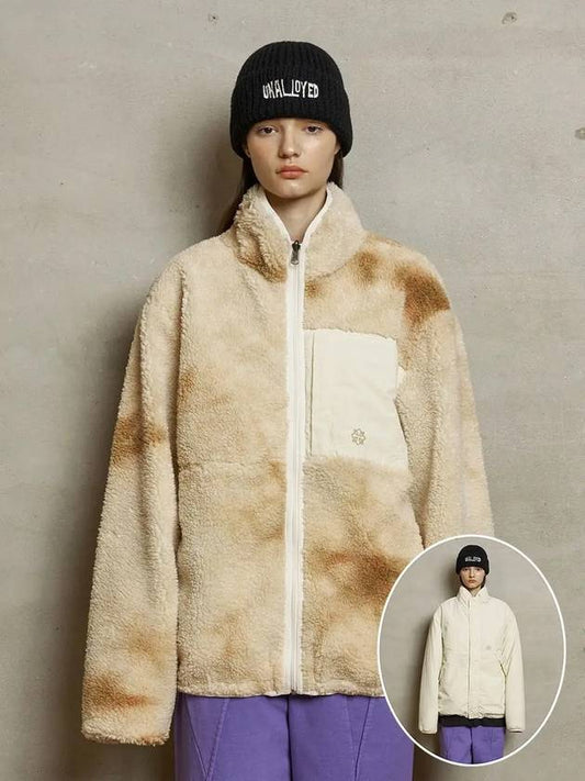 Reversible Fleece Jacket Ivory - UNALLOYED - BALAAN 2