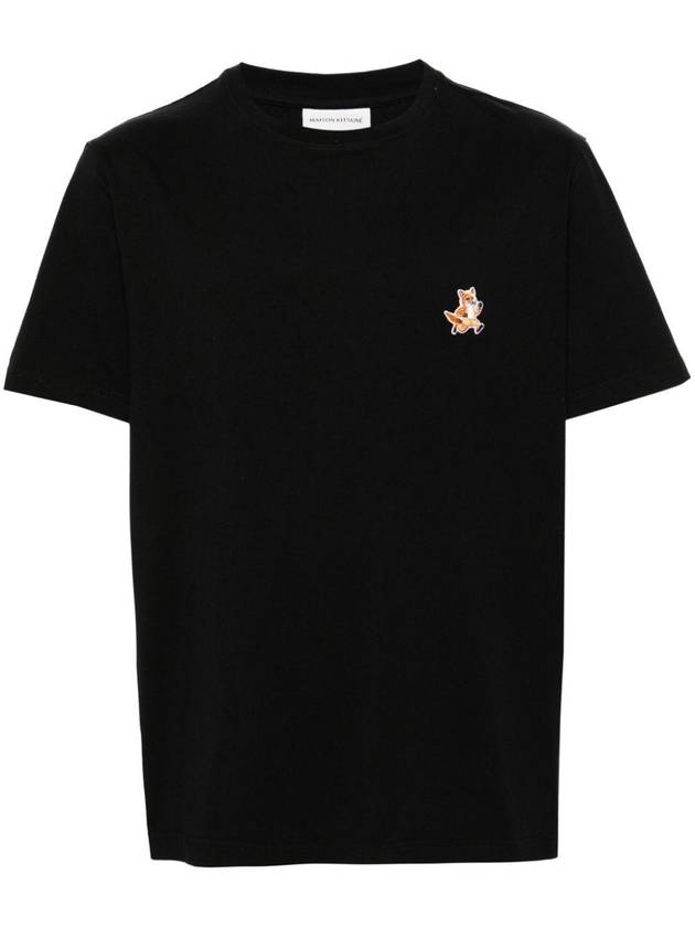 Speedy Fox Patch Comfort Short Sleeve T-Shirt Black - MAISON KITSUNE - BALAAN 2