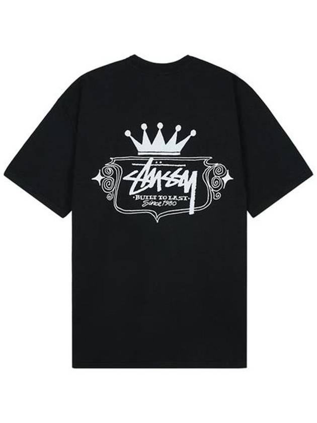 Built to Last Pigment Dyed Short Sleeve T Shirt Black - STUSSY - BALAAN 3