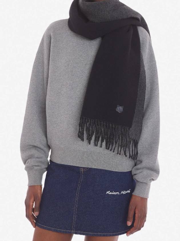 Bold Fox Head Patch Muffler Black Charcoal - MAISON KITSUNE - BALAAN 8