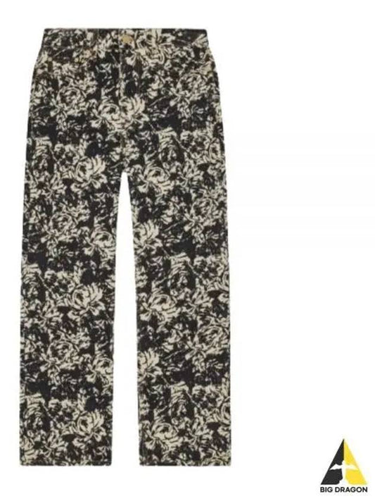 Floral Print VeGGie Cropped Straight Jeans - GANNI - BALAAN 2