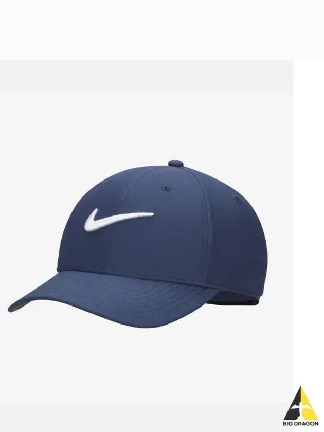 Dry Fit Club Structure Swoosh Cap Midnight Navy White FB5625 410 - NIKE - BALAAN 1