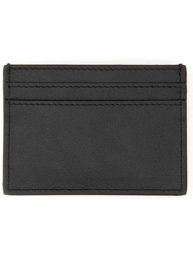 BLACK LEATHER CARDHOLDER 813280013555 - MOSCHINO - BALAAN 5