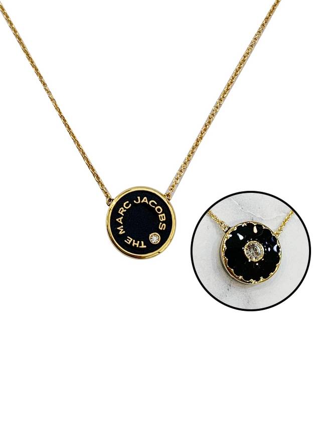 Reversible Medallion Pendant Necklace Black - MARC JACOBS - BALAAN 2