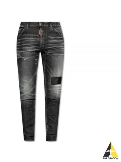 Distressed Wash Denim Jeans Black - DSQUARED2 - BALAAN 2