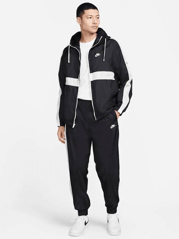 Men's Club Woven Stripe Tracksuit Black - NIKE - BALAAN 2