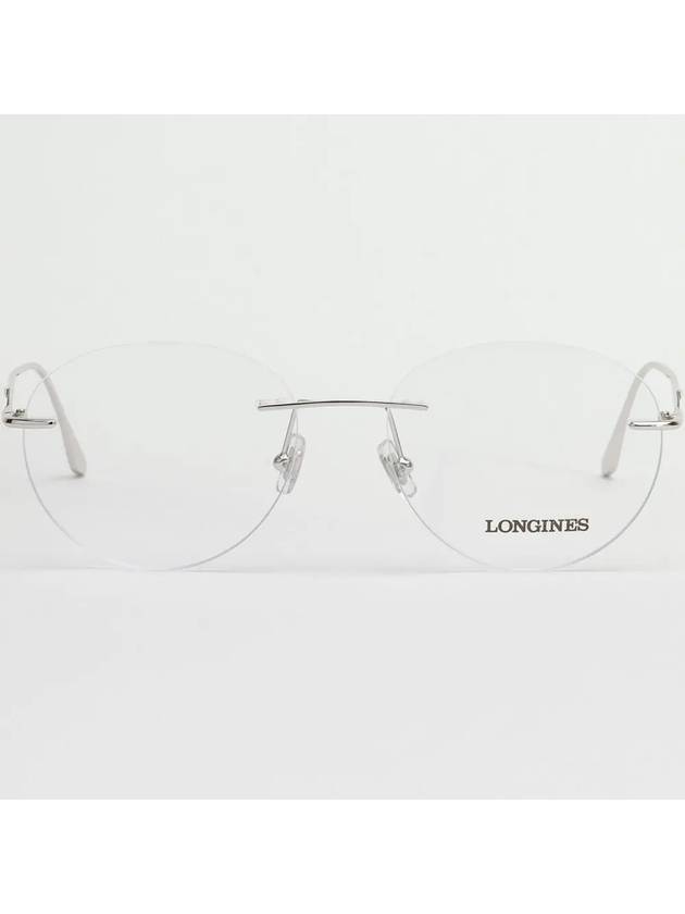 Glasses frame LG5002H 016 round rimless silver light glasses - LONGINES - BALAAN 3