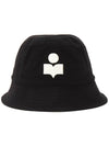 Haley Embroidered Logo Bucket Hat Black - ISABEL MARANT - BALAAN 3