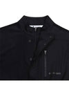 Men s woven color combination fleece half zip up t shirt 9124GXSP BLACK - BLACK&WHITE - BALAAN 3