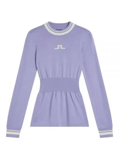 Bree Ribbed Waist Knit Top Sweet Lavender - J.LINDEBERG - BALAAN 2