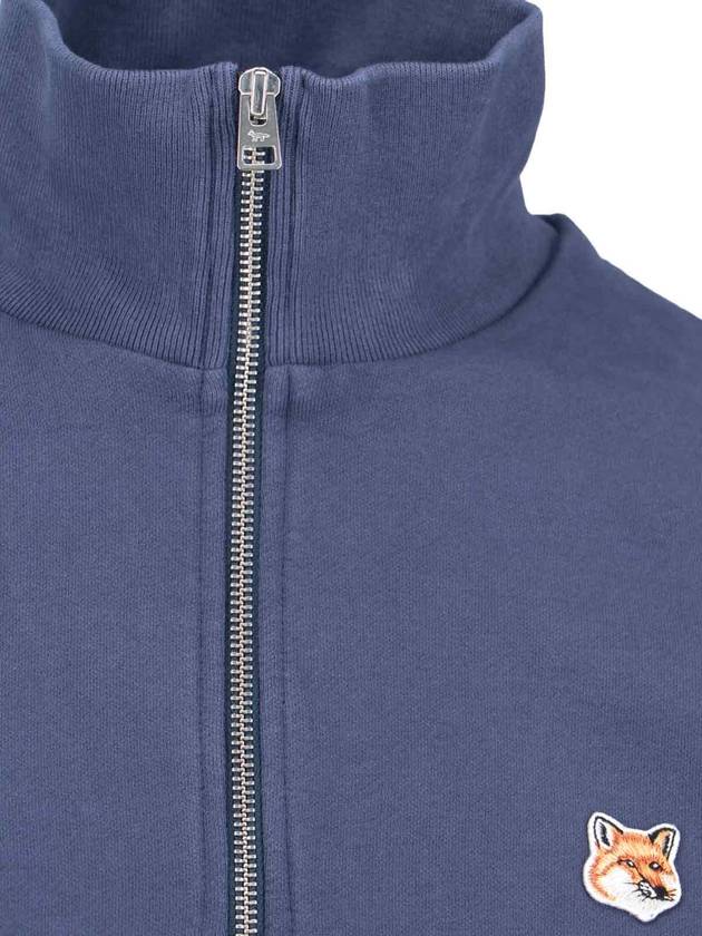 Fox Head Patch Half Zipper Sweatshirt Ink Blue - MAISON KITSUNE - BALAAN 4