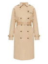 Greta Double Breasted Cotton Trench Coat Beige - A.P.C. - BALAAN 2