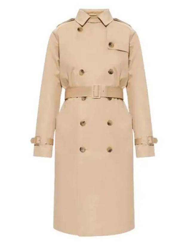 Greta Double Breasted Cotton Trench Coat Beige - A.P.C. - BALAAN 2