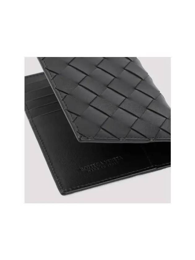 Intrecciato Leather Passport Wallet Black - BOTTEGA VENETA - BALAAN 5