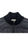 Padded Cotton Zip-Up Cardigan Black - MONCLER - BALAAN 6