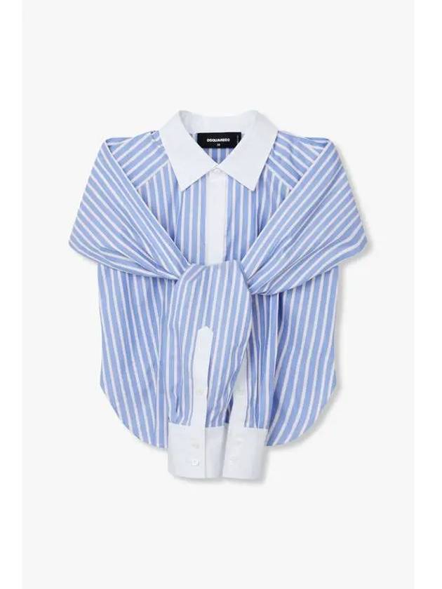 Women s Noted Striped Shirt Navy - DSQUARED2 - BALAAN 1