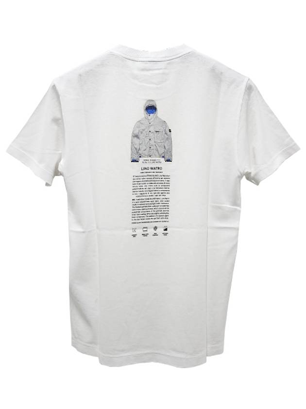 Archivio Project Lino Watro Cotton Jersey Short Sleeve T-Shirt White - STONE ISLAND - BALAAN 4