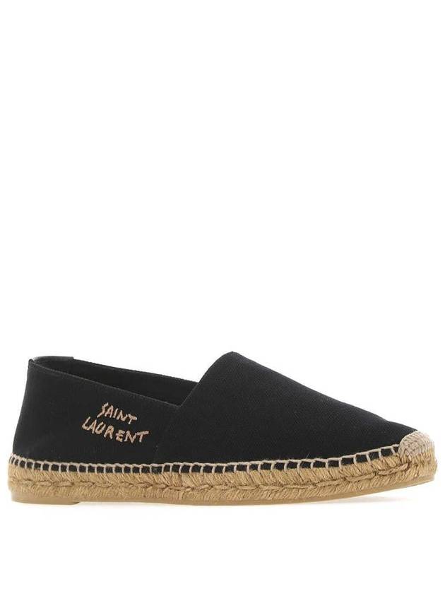 Logo Monogram Espadrilles Black - SAINT LAURENT - BALAAN 3