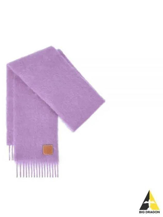 Anagram Fringe Mohair Scarf Violet - LOEWE - BALAAN 2