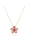 Idyllia Flower Pendant Necklace Pink Rose Gold - SWAROVSKI - BALAAN 4