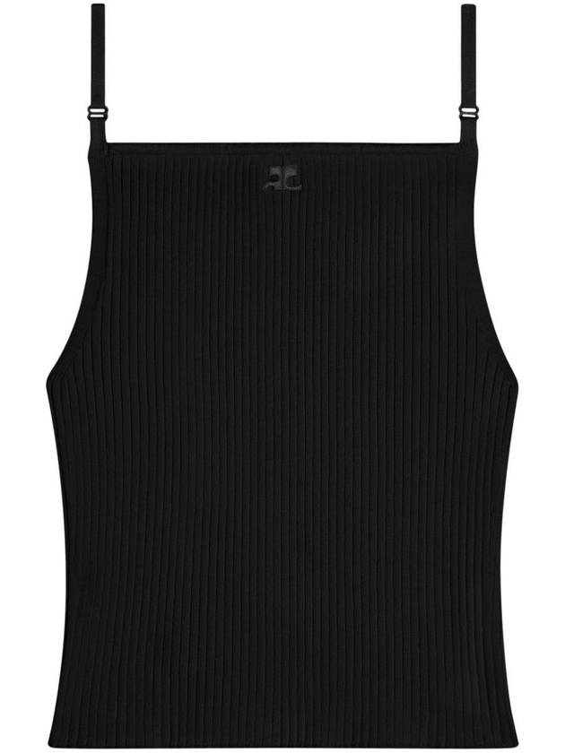 Logo Rib Sleeveless Black - COURREGES - BALAAN 2