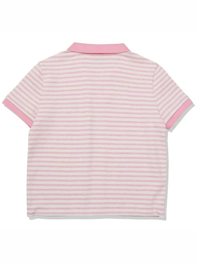 Striped String Collar T-Shirt Women PINK - 20THHOLE - BALAAN 4