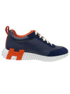 Bouncing Leather Low Top Sneakers Marine - HERMES - BALAAN 2