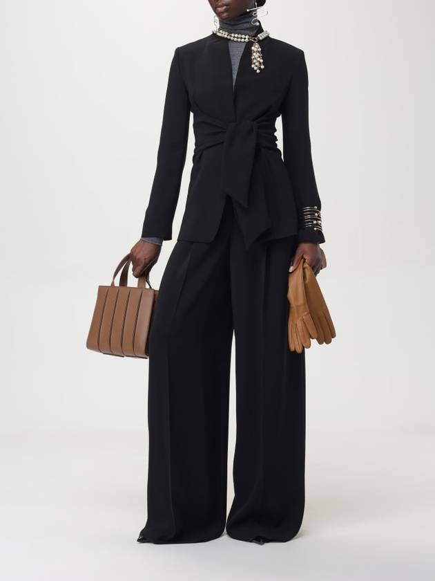 Lino Triacetate Wide Pants Black - MAX MARA - BALAAN 3