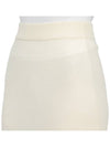 Women's Embroidered Logo Wool Pencil Skirt Ivory - VIVIENNE WESTWOOD - BALAAN 9