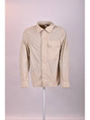 Classic Collar Garment Dyed Cotton Long Sleeve Shirt Beige - TEN C - BALAAN 5