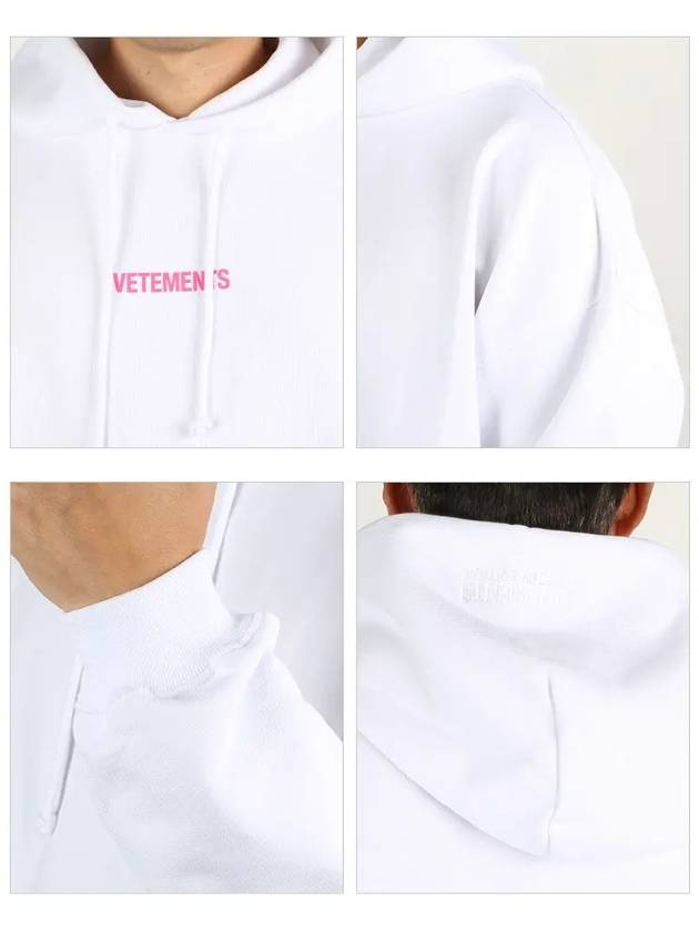 Logo Label Hoodie White - VETEMENTS - BALAAN 4