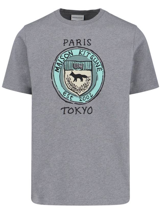 City Coins Cotton Short Sleeve T-Shirt Grey - MAISON KITSUNE - BALAAN 2