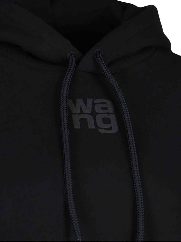 Logo Print Hoodie Black - ALEXANDER WANG - BALAAN 4