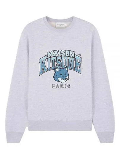 Campus Fox Regular Sweatshirt Light Grey Melange - MAISON KITSUNE - BALAAN 2