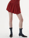 Cashmere Ballerina Flare Knit Mini Skirt Orange Brown - MSKN2ND - BALAAN 1