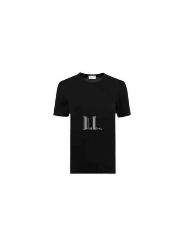 Classic Short Sleeve T-Shirt Black - SAINT LAURENT - BALAAN 2