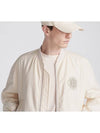 Cotton Blend Bomber Jacket Beige - DIOR - BALAAN 3