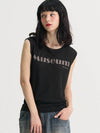 Museum Linen Sleeveless T shirt Black - SORRY TOO MUCH LOVE - BALAAN 5