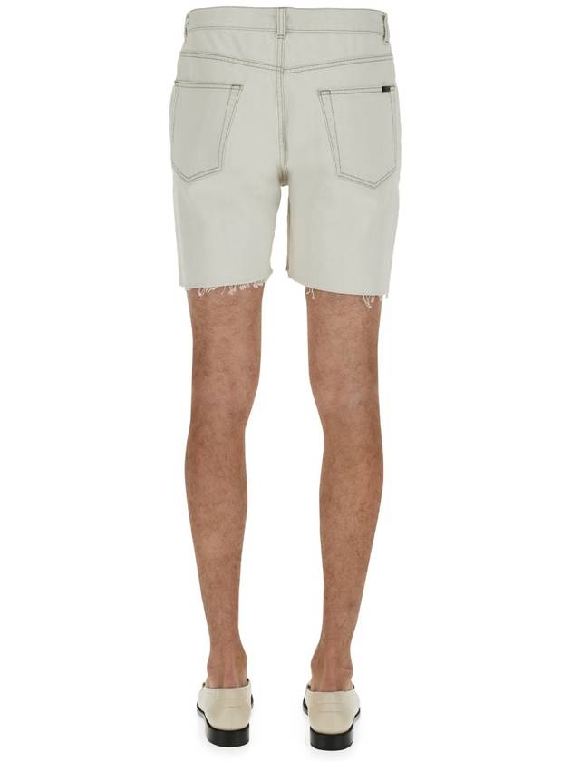 Men's Baggy Denim Shorts White - SAINT LAURENT - BALAAN 5