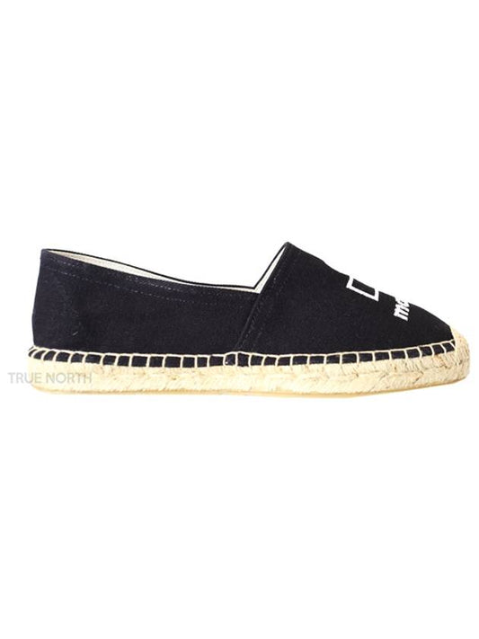 24SS Women EP0001FA A1C71S 01BK Logo Canvas Espadou Loafer Black - ISABEL MARANT - BALAAN 1