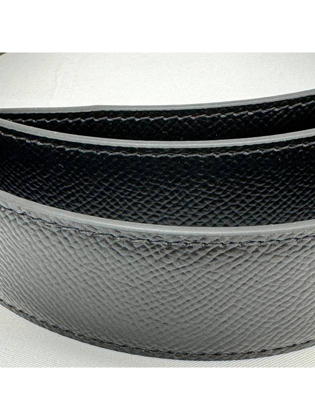 Silver Gancini Reversible Leather Belt Black - SALVATORE FERRAGAMO - BALAAN 7