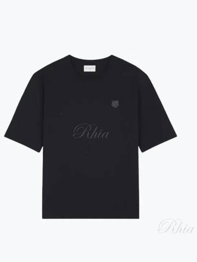 Bold Fox Head Patch Oversized Short Sleeve T-Shirt Black - MAISON KITSUNE - BALAAN 2