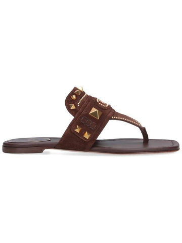 Valentino Garavani Sandals Brown - VALENTINO - BALAAN 1