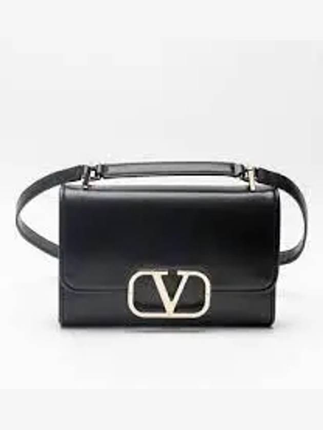 V Logo Shoulder Bag Black - VALENTINO - BALAAN 2